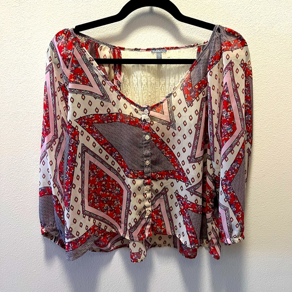 Red blouse